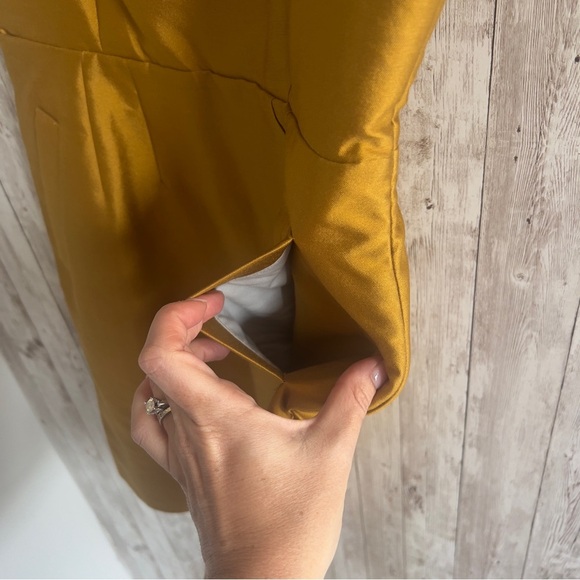 Maeve Gold Silk Sheath Mini Dress - Picture 5 of 5
